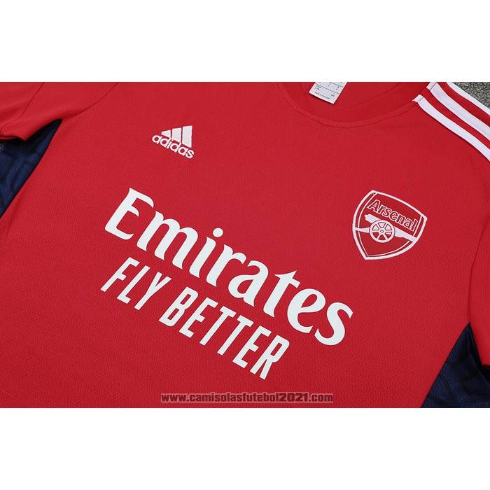 Fato de Treino Arsenal Manga Curta 2022-2023 Vermelho - Calcas Curta